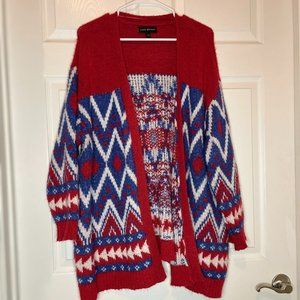 Red, White, & Blue Cardigan Sweater 18/20